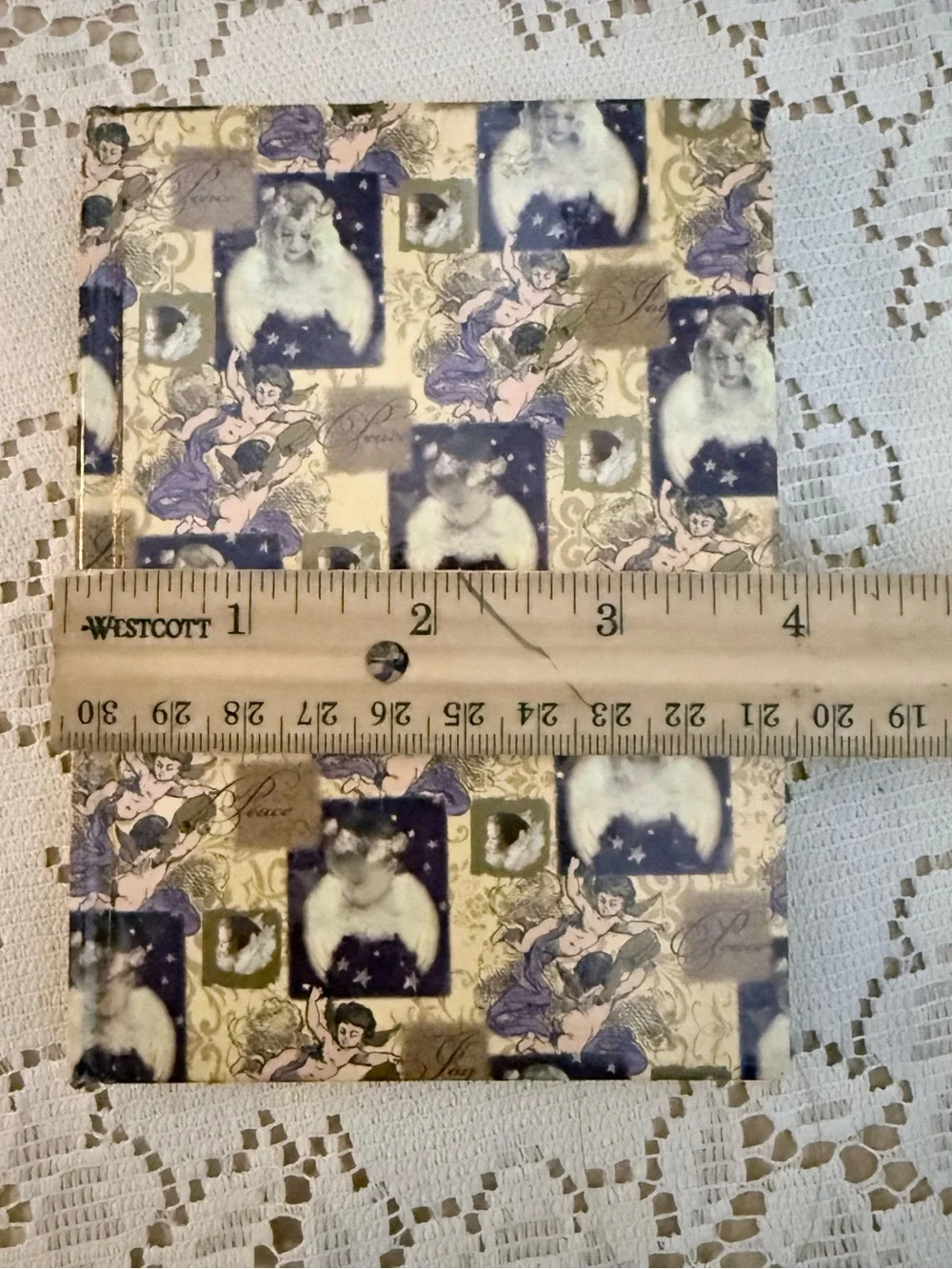 90s Victorian Cherub Angels Printed Lined Small Journal Notebook